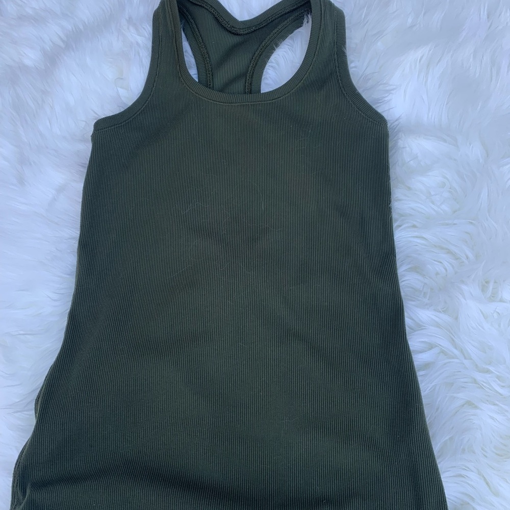 Green tank top